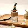 Colgante para perfume de coche, colgante para coche, aceite esencial, botella cuadrada con travesaño, botella vacía para coche, botella de incienso