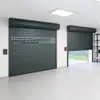 Porta de Enrolar Rápida e Dura Elétrica Conjunto Completo de Porta de Garagem de Liga de Alumínio à Prova de Vento Industrial com Janela Transparente Abrível