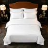 80% Algodón 20% Poliéster 80S Satén de Doble Hilo Ropa de Cama de Hotel Artículos Individuales Hotel Casa de Huéspedes Volante de Borde Ancho Funda de Edredón Sábana Funda de Almohada