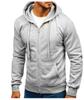 Ventas Directas Transfronterizas de Ebay Cárdigan con Cremallera para Hombre Sudadera Deportiva Casual de Color Sólido con Capucha y Manga Larga Marca de Tendencia Europea y Americana