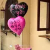 Celebridad de Internet Princesa 18 pulgadas Arreglo de Corazones con Globos Decoración de Escena de Cumpleaños Confesión Compromiso Boda Props para Propuesta de Foto