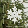 Amazon nuevo suministro decoraciones navideñas copo de nieve blanco estrella tridimensional de cinco puntas colgante para árbol diseño de paisaje nevado
