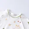 Roupas para bebê recém-nascido, camisa com abertura nas costas, top de manga curta em algodão puro, roupa estilo monge, estilo fino para primavera e outono, Classe A, 0-3 meses