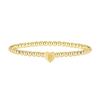 Pulsera de moda para mujer de oro con amor, 26 letras, pulsera de cuentas de oro de 14K, iniciales en forma de corazón, accesorios de joyería elásticos
