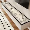 Mantel para mesa de mueble de TV estilo francés, sensación de lujo ligero y alta gama, mantel largo, almohadilla protectora para encimera de aparador, tela protectora para armario y zapatero