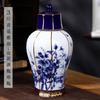 Botellas de Vino Cerámicas Antiguas de Jingdezhen 1.5 kg Azul y Blanco Rima Elegante Tarro General 1.5 kg Decoración Botella de Vino Vacía Olla de Vino