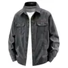 Camisa de trabajo de primavera para hombre, manga larga, nuevo estilo 2026, camisa casual de algodón para exteriores, corte holgado, talla grande, ropa exterior para hombre, delgada