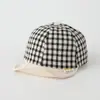 Gorra de ala suave tipo pico de pato para bebés y niños pequeños de 1 a 3 años, para niños y niñas, Sombrero de sol a cuadros retro para salidas de primavera, Sombrero con protección solar