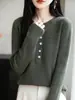 26 Suéter Básico de Moda de Punto Fino de Cuello Redondo para Otoño e Invierno, Tejido de Lana Pura Amigable con la Piel, Top Cálido para Mujer