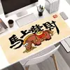 Mouse Pad Criativo de Ano Novo com Texto Espírito de Dragão para Jogos Grande High-End Espessado Resistente à Sujeira Desgastável Tapete para Mesa de Computador