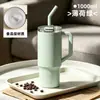 Vaso de Hielo de Alta Calidad Acero Inoxidable 316 Taza Aislada Vaso Portátil Taza de Agua de Gran Capacidad Asa de Acero Inoxidable Portavasos de Coche