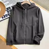 ¡Ve al país insular! Estilo clásico~ Sudadera con capucha unisex para pareja, corte holgado, adelgazante, de algodón polar, con cremallera, tipo chaqueta