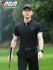 Pgm Roupa de Golfe Masculina Verão Camiseta Manga Curta Tecido Esportivo Absorvente de Umidade Secagem Rápida Tops Esportivos Masculinos
