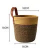 Cesta de almacenamiento escritorio cesta de almacenamiento de cuerda de algodón cesta de almacenamiento de cosméticos cesta colgante para el hogar cesta de almacenamiento montable en pared cesta pequeña para flores
