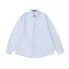 Camisa casual a rayas estilo americano, corte holgado para hombre, adecuada para primavera y otoño, moderna estilo japonés, versátil camisa de manga larga con cuello
