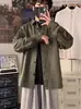 Camisa Masculina 2025 Primavera e Verão Novo Estilo Masculina Manga Longa Estilo Coreano Jovem Gola Lapela Casual de Negócios Camisa Cardigan Marca Tendência