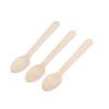 Suministro de fábrica cuchillo desechable y tenedor cuchara vajilla de madera cuchara de abedul cuchara de postre para niños cuchara de madera de 140 mm
