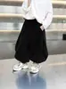 Pantalones tipo bombacho de chenilla con forro polar para niños y niñas, ropa de otoño e invierno, estilo infantil, holgados, bonitos, transpirables, suaves y cómodos