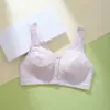 Ropa interior estilo mamá para mediana edad y ancianos, sujetador de cierre frontal sin varillas, estilo camiseta sin mangas, transpirable, talla grande, fácil de poner y quitar, sujetador para casa