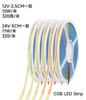 Tira de Luz LED COB de Bajo Voltaje 12V Sin Parpadeo 220V Autoadhesiva Interior Sala de Estar Hogareña 24V Flexible Luz Suave Regulable