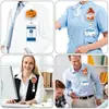 Porta-insignias acrílico con tirador temático de Acción de Gracias de otoño, con diseños de hoja de arce y calabaza de dibujos animados, adecuado para personal médico y para sujetar tarjetas de identificación