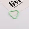 Mosquetón de Anilla de Resorte en Forma de Corazón Pintado de Colores Hebilla de Equipaje Hecha a Mano DIY Llavero Joyería Materiales Accesorios