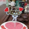 Novo Bolo de Aniversário Brilhante Inserção Decoração de Confeitaria Suprimentos Inserção de Bolo Bandeira de Glitter Decoração de Bolo
