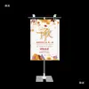 Soporte de Exhibición Pop para Póster Tipo T Soporte de Exhibición Retráctil con Pinza para Póster Soporte Pequeño de Escritorio Soporte Publicitario de Tablero Kt Tipo de Piso para Escritorio