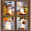 Decoración Creativa de Calabaza Linda de Halloween de Dibujos Animados Transfronteriza Pegatinas de Pared Pegatinas Estáticas para Vidrio de Murciélago de Dibujos Animados