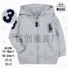 FUENTE Comercio exterior Ropa infantil de otoño e invierno Nueva chaqueta con cremallera y capucha Bordado de letras multicolores Tops para niños y niñas