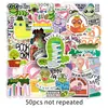 50 Pegatinas de Ratones de Biblioteca, A los Ratones de Biblioteca les Encanta Leer, Pegatinas Decorativas Impermeables Transfronterizas para Maletas, Guitarras, Cuadernos