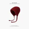 Nuevo Sombrero de Lana Cálido con Borlas para Otoño e Invierno, Gorro Tejido a Mano para Mujer, Versátil, Moderno, Estilo Étnico, Sombrero de Punto