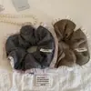 Diadema de Punto de Lana Sintética Gris de Gama Alta para Mujer, Elegante Accesorio para Moño