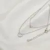 Moda Estilo Coreano Colar de Concha Coração Elegante Feminino 2023 Nova Chegada Corrente de Clavícula Coração Camada Dupla Simples Colar Corrente Versátil Tendência