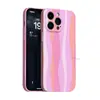 Funda de teléfono ins estilo minimalista patrón de ola degradada para iPhone 18 Pro Max, Apple 16, ligera, antideslizante, carcasa rígida