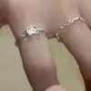 Anillo de Dedo Índice Ajustable de Corazón Sólido de Lujo Minimalista de Nicho para Mujeres, Moderno y Único, Modelo Nuevo 2026