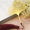 Presentes criativos para estudantes transfronteiriços marcador de página folha de bordo antigo clipe de marcador de página design oco de liga borla atacado