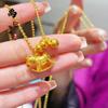 Loja de ouro com acessórios DIY de ouro antigo Cavalo de balanço macaron pingente anel de trote colorido colar atacado