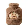 Bolsa de Agua Caliente PVC Antiexplosión Funda de Felpa Calentador de Manos Uso Doméstico Gran Capacidad Bolsa de Agua Caliente Rellena de Agua Dispositivo Calentador de Ropa de Cama