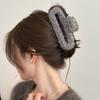 Pinza grande de felpa para el pelo para otoño e invierno, estilo coreano, de alta gama, con forma de tiburón, accesorios para el cabello, tocados para mujer