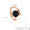 Versión coreana del anillo de diamantes negros abiertos con números romanos, moda que no se desvanece, anillo de personalidad simple, fabricantes venta al por mayor