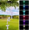 Luz de sino de vento solar LED nova transfronteiriça à prova d'água para exterior anjo cor colorida mudando luzes de jardim luzes luzes suspensas