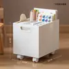 Caixa de Armazenamento para Materiais de Arte Plástica Estante Móvel com Rodas para Debaixo da Mesa Simples Organizador de Livros para Estudantes Caixa de Armazenamento Venda por Atacado