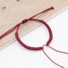 Cuerda de Mano con Nudo de Diamante Simple Pulsera Tejida Semiacabada para Hombres y Mujeres Cuerda Roja Parejas Pueden Usar Cuentas Hebilla Segura