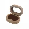 Caja de Anillo de Madera de Nogal Negro con Ventana, Caja de Joyería de Madera Maciza con Ventana Transparente, Caja para Anillo de Compromiso de Diamante, Caja de Almacenamiento para Pendientes