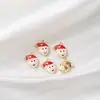Árbol de Navidad con Goteo de Aceite Tachonado de Diamantes Calcetines Sombrero de Anciano Campana Reno Copo de Nieve Muñeco de Nieve Hombre de Jengibre Colgante de Collar DIY