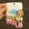 Explosiones Transfronterizas Europeas y Americanas Acrílico Nuevo Alto Sentido Pendientes Dorados traje Pendientes de Dopamina para Mujer Pendientes Joyería
