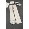 Outono de 2026 Novo Estilo Calça de Sarja Reta com Contraste de Cor e Xadrez M-5XL HK26905-Especial P22