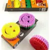 Esponja de Lavar Platos con Cara Sonriente de Dibujos Animados Limpieza de Cocina Cepillo para Lavar Platos Artefacto para Ollas Estropajo Paño para Lavar Platos Bloque de Esponja Cálido