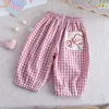 Pantalones Repelentes de Mosquitos para Niños Estilo Verano Ligero 2026 Nuevos Pantalones de Linterna a Cuadros Elegantes para Bebé Niños y Niñas Ropa de Verano de Moda